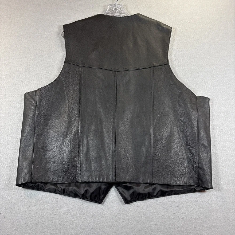 Xelement Vest Mens Size 4XL‎ Black Denim Button Up Motorcycle Biker Riding NEW